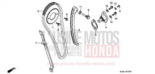 CHAINE A CAMES/TENDEUR XLR125RW de 1998